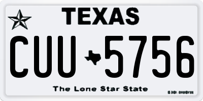 TX license plate CUU5756