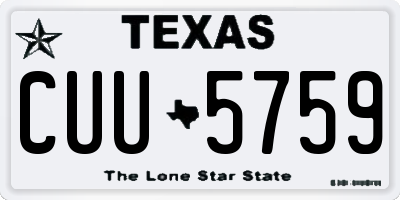 TX license plate CUU5759