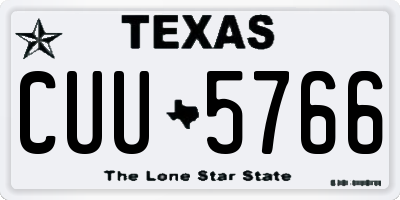 TX license plate CUU5766