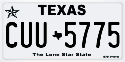 TX license plate CUU5775