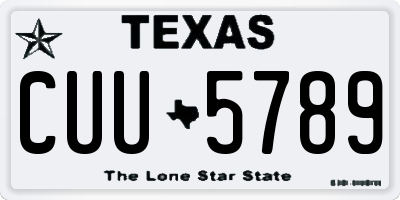 TX license plate CUU5789