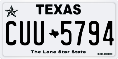 TX license plate CUU5794