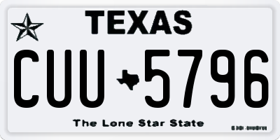 TX license plate CUU5796