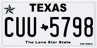 TX license plate CUU5798