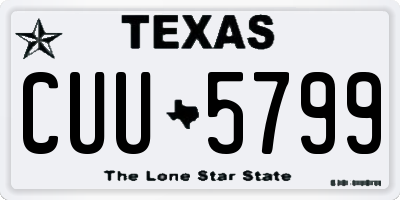 TX license plate CUU5799