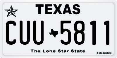 TX license plate CUU5811