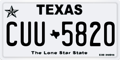 TX license plate CUU5820