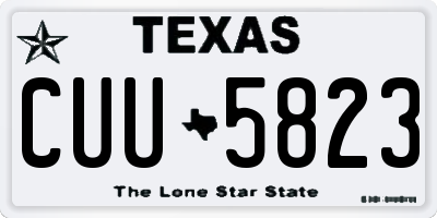 TX license plate CUU5823
