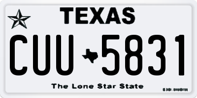 TX license plate CUU5831