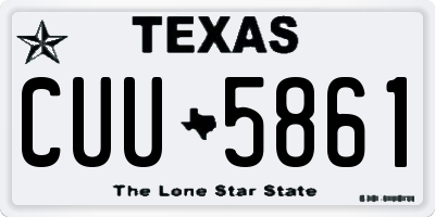 TX license plate CUU5861
