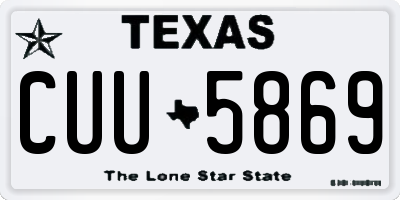 TX license plate CUU5869