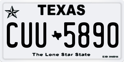TX license plate CUU5890