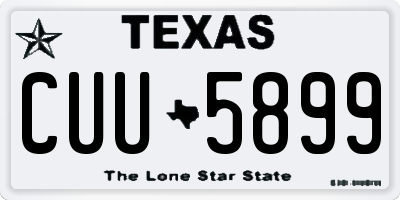 TX license plate CUU5899
