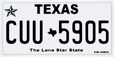 TX license plate CUU5905