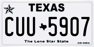 TX license plate CUU5907