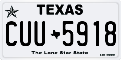 TX license plate CUU5918
