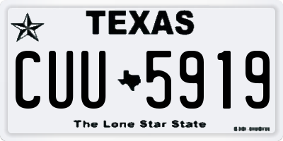 TX license plate CUU5919