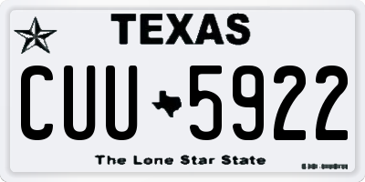 TX license plate CUU5922