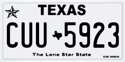 TX license plate CUU5923