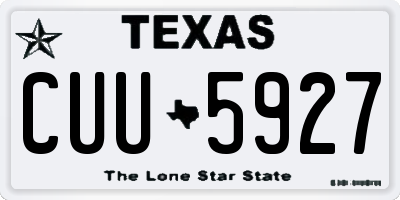 TX license plate CUU5927