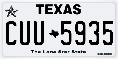 TX license plate CUU5935
