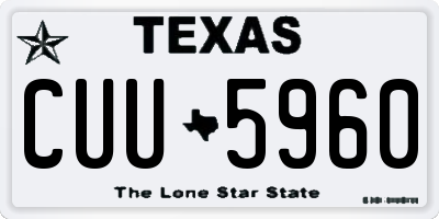 TX license plate CUU5960