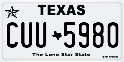 TX license plate CUU5980