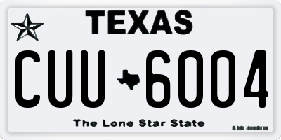 TX license plate CUU6004
