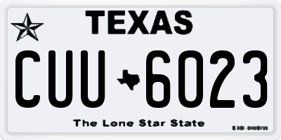 TX license plate CUU6023