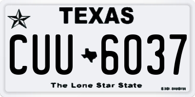 TX license plate CUU6037