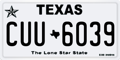 TX license plate CUU6039