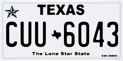 TX license plate CUU6043