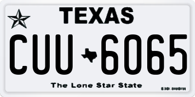 TX license plate CUU6065