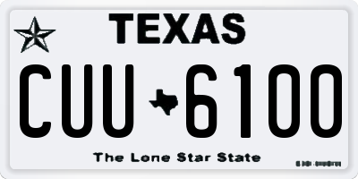 TX license plate CUU6100