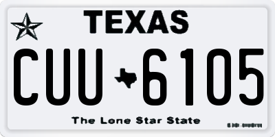 TX license plate CUU6105