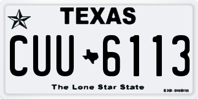 TX license plate CUU6113