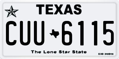 TX license plate CUU6115