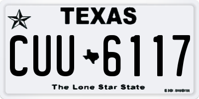 TX license plate CUU6117