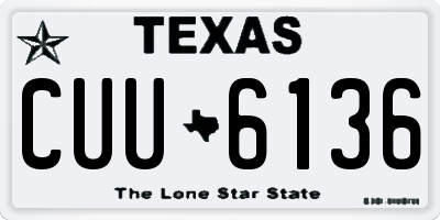 TX license plate CUU6136