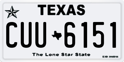 TX license plate CUU6151