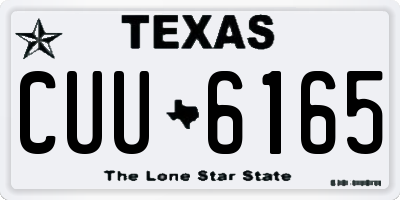 TX license plate CUU6165