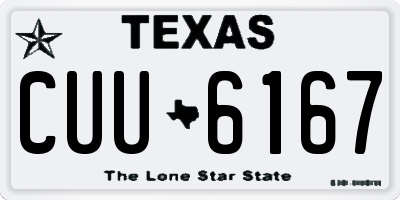 TX license plate CUU6167