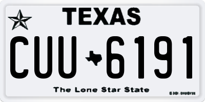 TX license plate CUU6191