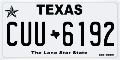 TX license plate CUU6192