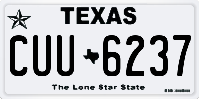 TX license plate CUU6237