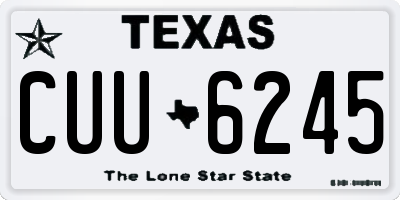 TX license plate CUU6245