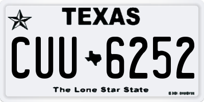 TX license plate CUU6252