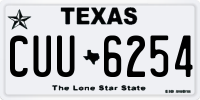 TX license plate CUU6254