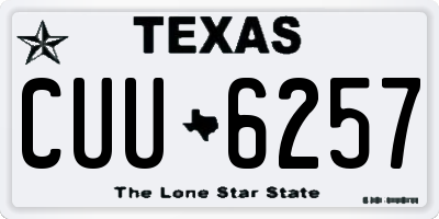 TX license plate CUU6257