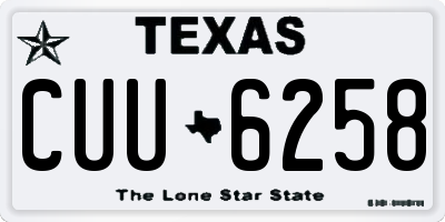 TX license plate CUU6258